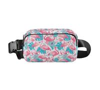 Pink Flamingo Fashionable Water Resistant Sling Chest Bag for Travel Shopping Running