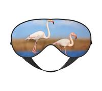 Pink Flamingo in Water Sleep Eye Mask Comfortable Eyes Hade for Sleeping,Light Blocking Sleep Mask with Adjustable Strap