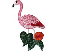 Pink Flamingo Iron Sew On Patch Clothes Jacket Jeans Shirt Bag Embroidered Badge