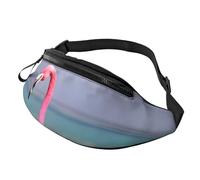 Pink Flamingo on Beach Print Unisex Pack Waist Bag Travel Accessory for Sunglasses Wallets Passports Key