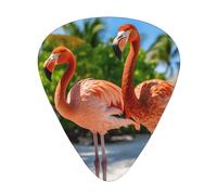 Pink Flamingo On Beach Print12 Professional Guitar Tuner For Guitar, Bass, & Chromatic Tuning Modes