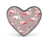 Pink Flamingo Pattern Button Pin Design Your Own Personalized Pin Cute Button Badge Exquisite Heart Badge Fashion Brooch Metal Decorative Lapel Pins for Hat Clothes Backpack