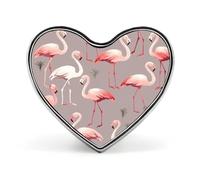 Pink Flamingo Pattern Button Pin Design Your Own Personalized Pin Cute Button Badge Exquisite Heart Badge Fashion Brooch Metal Decorative Lapel Pins for Hat Clothes Backpack