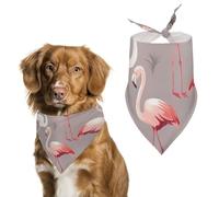 Pink Flamingo Pattern Dog Bandana, Soft Breathable Pet Scarf, Personalized Dog Bib Kerchief for Small Medium Large Dogs Cats, Exquisite Pet Neckerchief for Daily Wear, Travel, Party