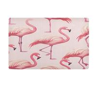 Pink Flamingo Pattern Doormat Front Door Mat, Non-Slip Dirt Trapper Mats for Entrance, Inside, Kitchen, 50x80 cm