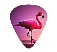Pink Flamingo pattern print Guitar Picks 12 Pack Assorted Thickness for Guitar,ukulele,0.46/0.71/0.96mm