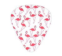 Pink flamingo pattern Printed Guitar Picks Personalized Guitar Plectrums 12 Pcs For Acoustic Guitar Electric Guitar And Bass Bulk Guitar Pick One Size