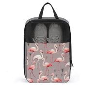 Pink Flamingo Pattern Shoe Bag Travel Shoe Organizer Water-Resistant Shoe Pouch with Zipper Sneaker Dust Bag, gray, One Size, Modern