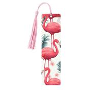 Pink Flamingo Pattern Wooden Bookmark Perfect Decoration for Bookmarks Lovers Students Reading Book Club