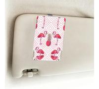Pink Flamingo Pineapple Car Visor Photo Frame Acrylic