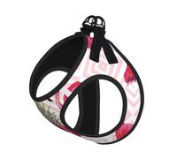Pink Flamingo Pineapple Printing Puppy Summer Vest Harness With Reflective,Dog Accessories For Small Medium Large Dogs And Cats