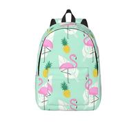 Pink Flamingo Pineapples Vintage Outdoor Rucksack Travel Day Pack Canvas Backpack Womens Travel Mens Casual Daypack