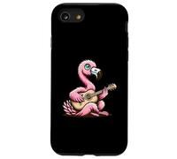 Pink Flamingo Playing Acoustic Guitar Tropical Music Case for iPhone SE (2020) / 7/8