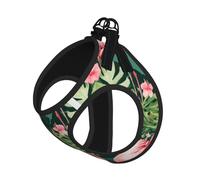 Pink Flamingo Print Harness Leash Set For Cat Dog, Reflective Adjustable Escape-Proof Vest Lead With Soft Breathable Mesh, For Small Pets And Kitten Puppy