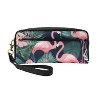 Pink Flamingo Print Pencil Case Makeup Bag for Accessory Cosmetic Stationery Toiletry Travel Companion