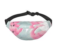 Pink Flamingo Print Sling Bag Fanny Pack, Crossbody Chest Bag with Adjustable Strap for Travel, Daily Casual Use