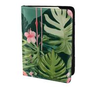 Pink Flamingo Print Stylish Men Women 5.5 Inch Passport Travel Document Wallet For Secure Storag, Black, One Size