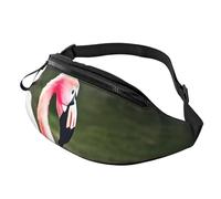 Pink Flamingo Print Waist Bag Unisex Lightweight and Stylish Pack for Travel Hiking Cycling Running