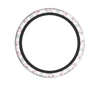 Pink Flamingo Printed elastic steering wheel cover Durable, soft and thick, suitable for cars, SUVs and trucks, etc.