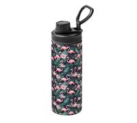 Pink Flamingo Printing 18oz Sports Insulated Kettle Drinking Cup Stainless Steel Portable Cup For Gym