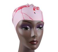 Pink Flamingo Silicone Waterproof Swimming Cap for Women