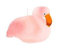 Pink Flamingo Sitting Small Candle
