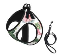 Pink Flamingo Succulent Plants Compact Pet Suspender Vest-The Perfect Small Pet For A Comfortable Walk