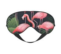 Pink Flamingo Succulent Plants Print Outdoor Travel Stylish Eye Mask Adjustable Sleep Camping Meditation Relaxation