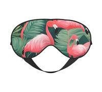 Pink Flamingo Succulent Plants Print Outdoor Travel Stylish Eye Mask Adjustable Sleep Camping Meditation Relaxation