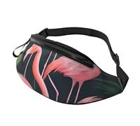 Pink Flamingo Succulent Plants Print Waist Bag Unisex Lightweight and Stylish Pack for Travel Hiking Cycling Running