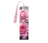 Pink Flamingo Succulent Plants Wooden Bookmark Book Lovers Tassels Crafts Accessories Reading Book Club Party