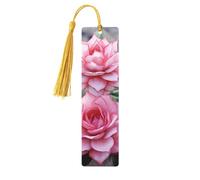 Pink Flamingo Succulent Plants Wooden Bookmark Book Lovers Tassels Crafts Accessories Reading Book Club Party