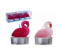 Pink Flamingo Tealight Candles 4 Pack