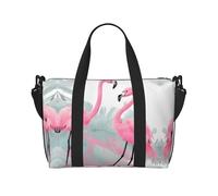 Pink Flamingo Travel Duffle Bag-Lightweight Carry On Weekender for Men Women, Waterproof Overnight Bag for Gym Weekend Trips