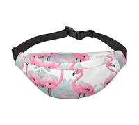 Pink Flamingo Travel Fashion Waist Bag, Suitable for Sports, Running, Cycling, Traveling, Fishing Boys Large Crossbody Waist Bag,