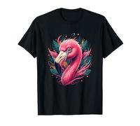 Pink Flamingo Tropical Jungle Summer Aesthetic T-Shirt