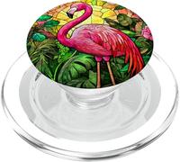 Pink Flamingo Tropical Nature Art Design PopSockets PopGrip for MagSafe