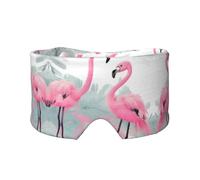Pink Flamingo Unisex Side Sleeping Headband, Sleeping Eye Mask and Ear Muffs, (26.8 * 4.3 inches), Indoor and Outdoor Travel Yoga Adjustable Comfort Eye and Ear Muffs,