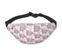 Pink Flamingo Waist Bag. Lightweight And Waterproof, Suitable For Travel And Daily Use, Fashionable Design, For Men And Women.