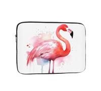 Pink Flamingo Watercolor Laptop Sleeve for Women Men, 10 Inch Waterproof Laptop Bag Lightweight Notebook Computer Cover Bag