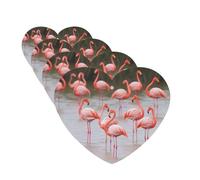 Pink Flamingos Car Air Fresheners Cards 4 Pcs Hanging Fragrance Scented Cards Long-Lasting Car Aromatherapy Tablets for Wardrobe Bathroom Car Interior Mirror Pendant Gifts