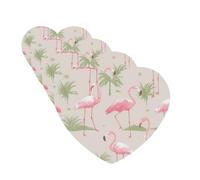 Pink Flamingos Car Air Fresheners Cards 4 Pcs Hanging Fragrance Scented Cards Long-Lasting Car Aromatherapy Tablets for Wardrobe Bathroom Car Interior Mirror Pendant Gifts