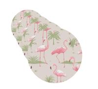 Pink Flamingos Car Air Fresheners Cards 4 Pcs Hanging Fragrance Scented Cards Long-Lasting Car Aromatherapy Tablets for Wardrobe Bathroom Car Interior Mirror Pendant Gifts