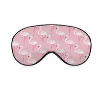 Pink Flamingos Eye Mask Sleeping Blindfold Eye Cover with Adjustable Strap for Sleeping Travel
