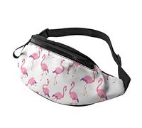 Pink Flamingos Fanny Pack for Men Women Adjustable Belt Waist Pack Bag Fashion Hip Bum Bags for Outdoor Running Workout Travel Hiking