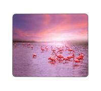 Pink Flamingos Non-Slip Rubber Base Mouse Pad with Lock Edge, Large Extended Desk Mat for Enhanced Game Work