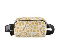 Pink Flamingos on Black Background Multipurpose Fanny Pack Waist Bag with Adjustable Strap for Shopping Sports Work, Floral Pattern Orange Fruits, One Size