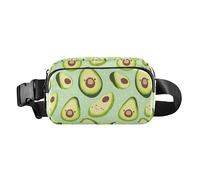 Pink Flamingos on Black Background Multipurpose Fanny Pack Waist Bag with Adjustable Strap for Shopping Sports Work, Funny Avocado, One Size