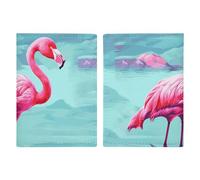 Pink Flamingos Passport Holder, ID Card Protector Case Passport Holder with Slot Passports Travel Wallet Document Cover for Women And Men