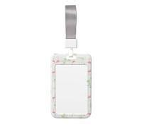 Pink Flamingos Print Id Card Holder,Badge Holder with Lanyard,Work Pass Protector for Office Staff School Nurse